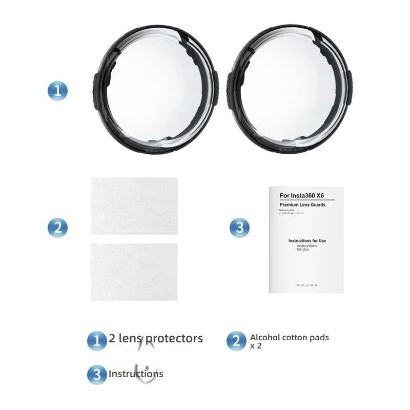 Anoramic Optisches Glas-Schutzobjektiv für die Insta360 X6 Kamera – Detail 12