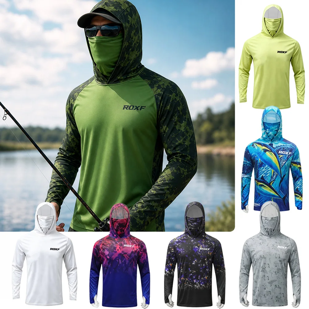 Men Outdoor Long Sleeve Fishing T‑Shirt For Wild Pond Offshore Fishing Backcountry Trip Angler Anti‑UV Soft Light Tee