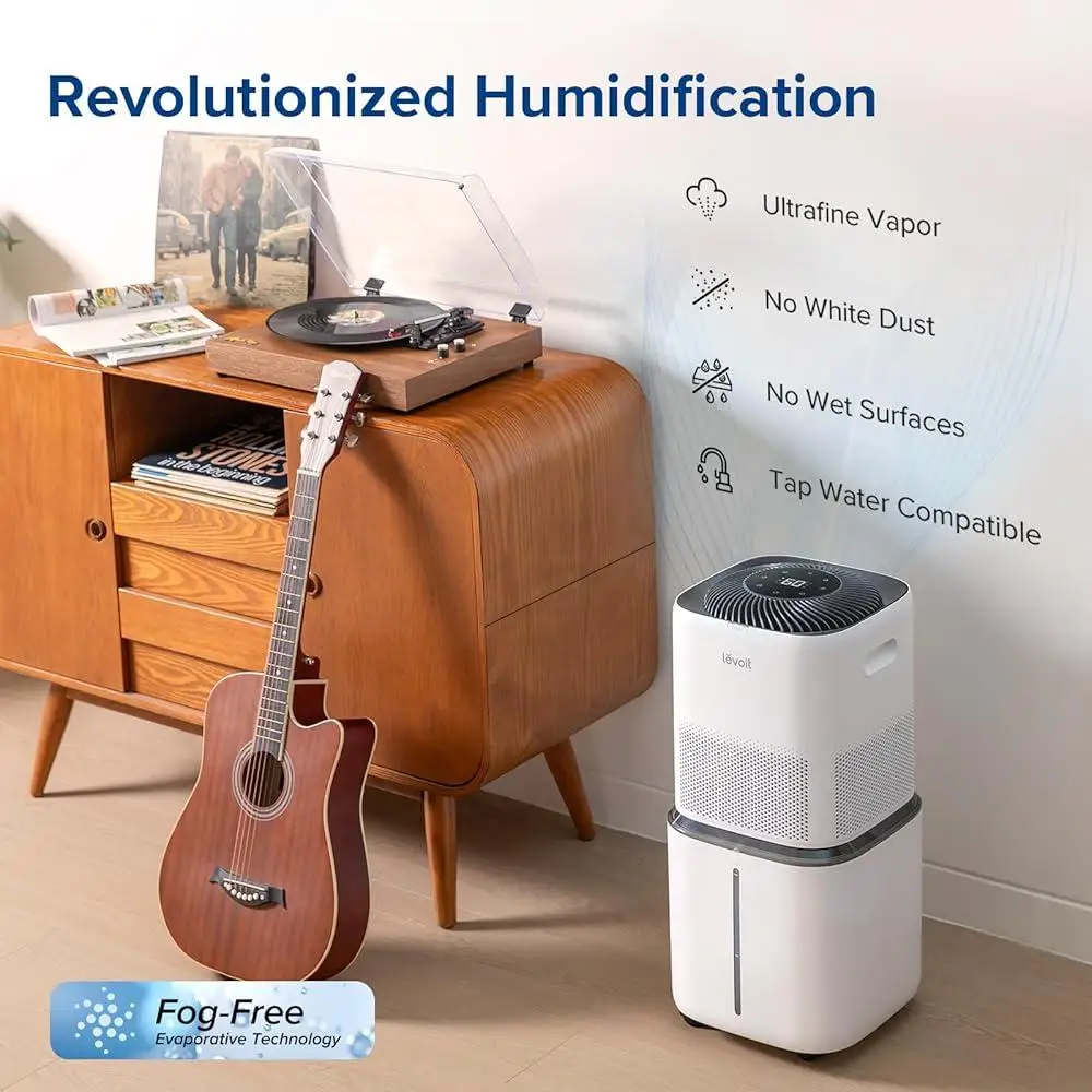 مرطب تبخيري ذكي للمنزل بأكمله 6000S 3000ft2 6 Gal 72-Hour مرشح ممتاز للتحكم الصوتي في الوضع التلقائي تشغيل هادئ