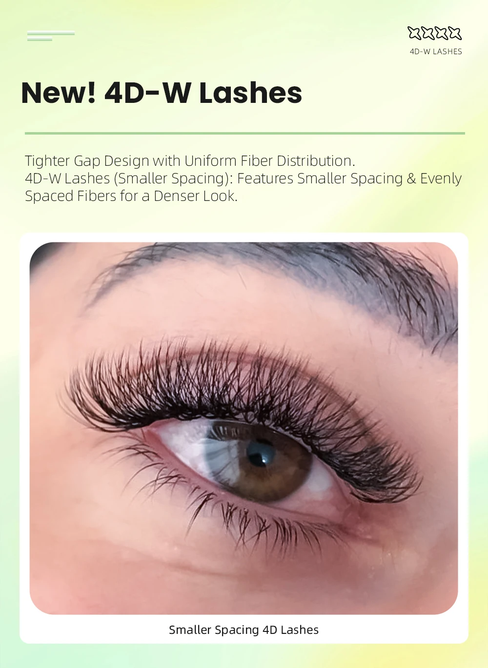 Yelix 4D-W Wimpernverlängerungs-Trays mit kleinerem Abstand, vorgefertigte Wimpernfächer, Ultra-Volumen und professionelle Großhandelslieferungen für Salons. – Detail 2