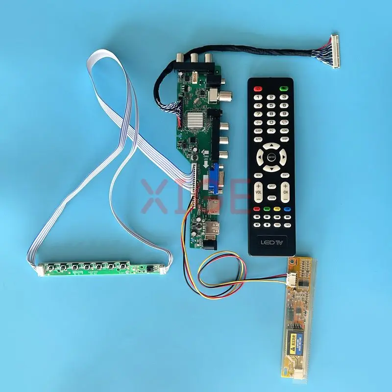 LCD Driver Board Fit LTN154X7 B154PW01 B154PW02 IR+AV+USB+HDMI+VGA 1440*900 LCD Monitor DVB Digital Signal 1CCFL 30Pin LVDS Kit