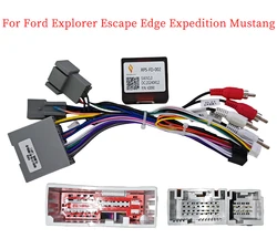 Car Wiring Harness Adapter Canbus Box Android Power Cable For Ford Explorer Escape Edge Expedition Mustang F150 F-150 RP5-FD-002