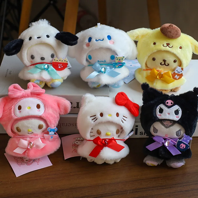 New Hot Labubu HelloKitty Clothes Suit Sitting Party Labubu Cape Dress The Monsters Vinyl Doll Outfit Clothing Hat Accessories