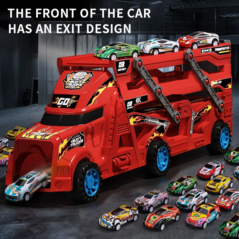 

Пожарная машина, игрушечный грузовик для хранения игрушек, глотающий металлический автомобиль, трансформирующийся в топоринг с выдвижным автомобилем, гоночная трасса, транспортер, игрушка для малышей