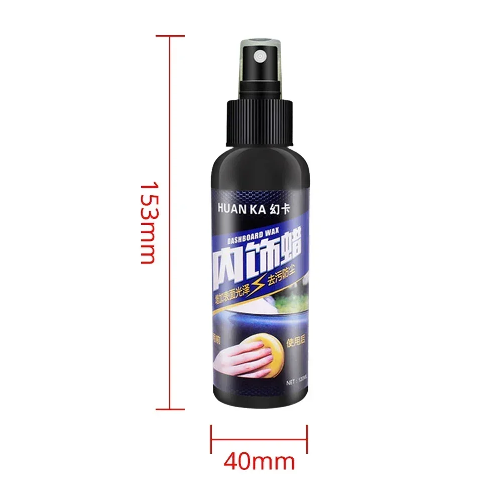 Outil multifonctionnel de nettoyage intérieur de voiture, cire, lavage, roue, agent de remise à neuf dédié, accessoire automatique, soin, vernis, 120ml