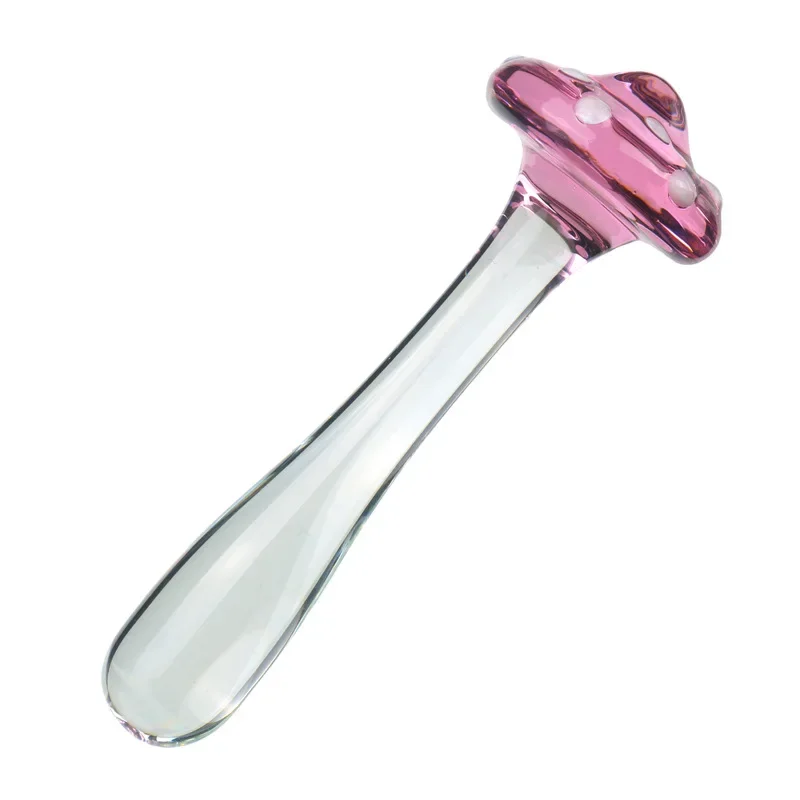 New Transparent Anal Plug, Glass Anal Dilator, Female Sexual Products, Vestibular Toy, Masturbator, Mushroom Massage Stick 18+