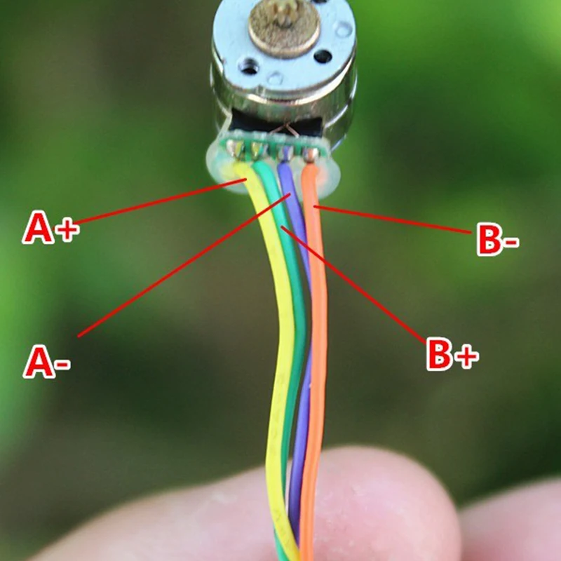 1Pair Mini Tiny 8mm Stepper Motor 2-Phase 4-Wire Stepping Motor Micro Stepper Motor Small Electric Precision Connecting Wire