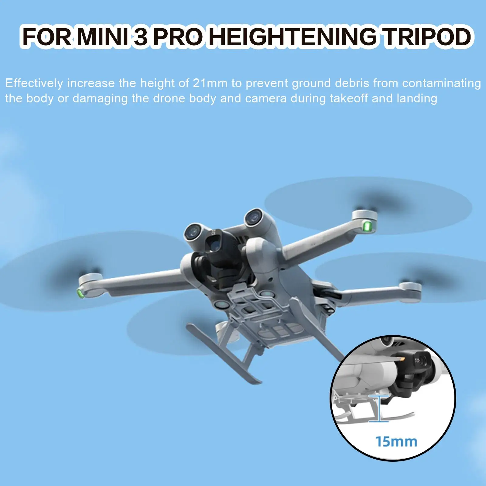 For DJI Mini 3 Pro Increased Tripod Extension Protector Landing Gear Anti-drop Buffer Training Landing Rack