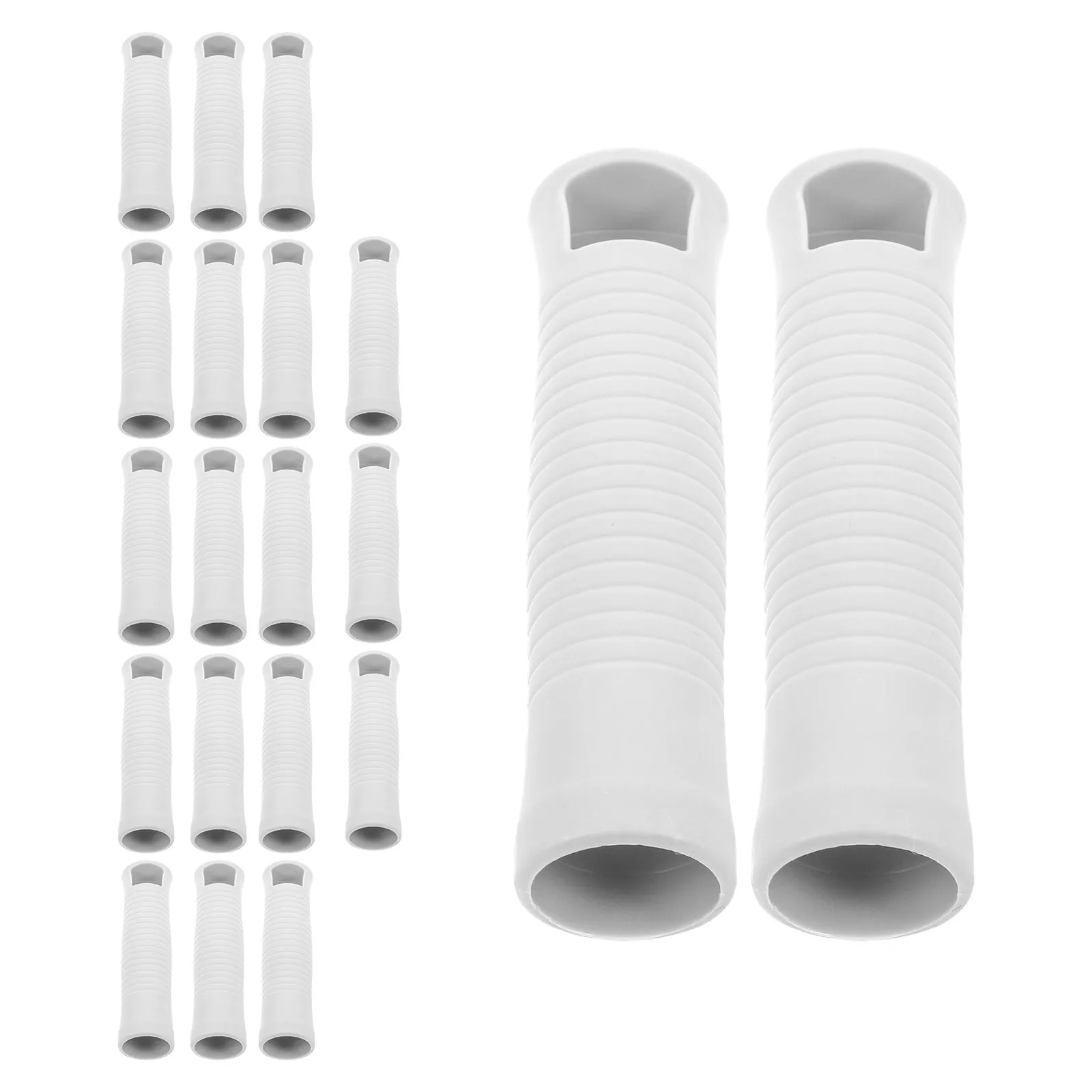 

30 шт. пластиковых заглушек для ручек швабр и веников, 2,5 см, серые, удобные защитные наконечники для ручек