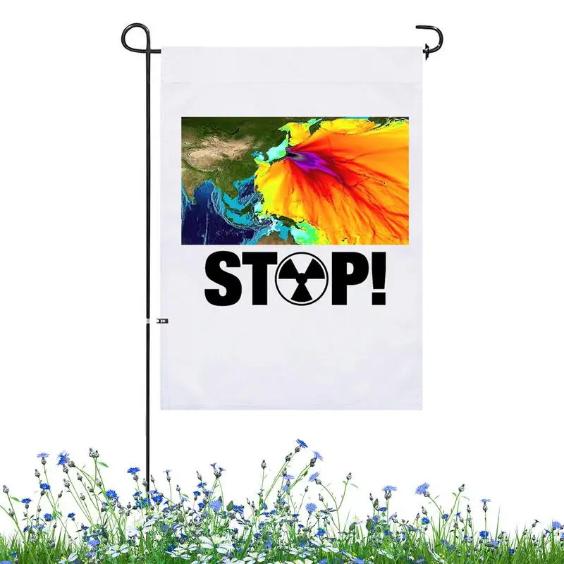 Nuclear Radiation Flag No Pollution Banner Environmental Flag UV Protection 1.48 X 0.98FT Environmental Protection Protest Flag