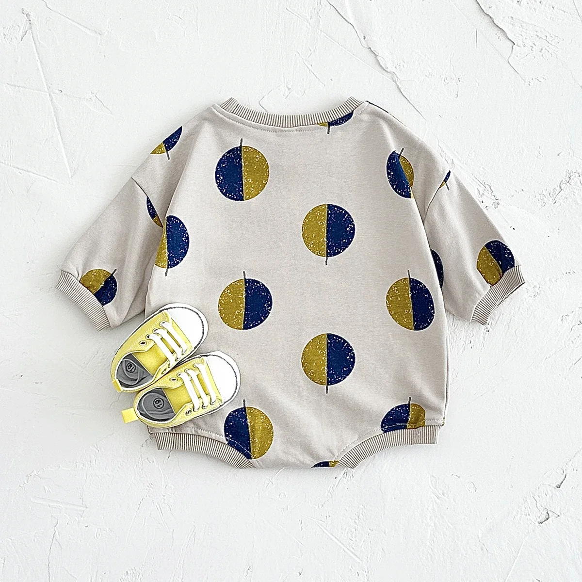 Baby Boys Girls Half-and-Half Polka Dot Print Long Sleeve Shirt Color Block Round Dot Tee Toddler Infant Casual Top