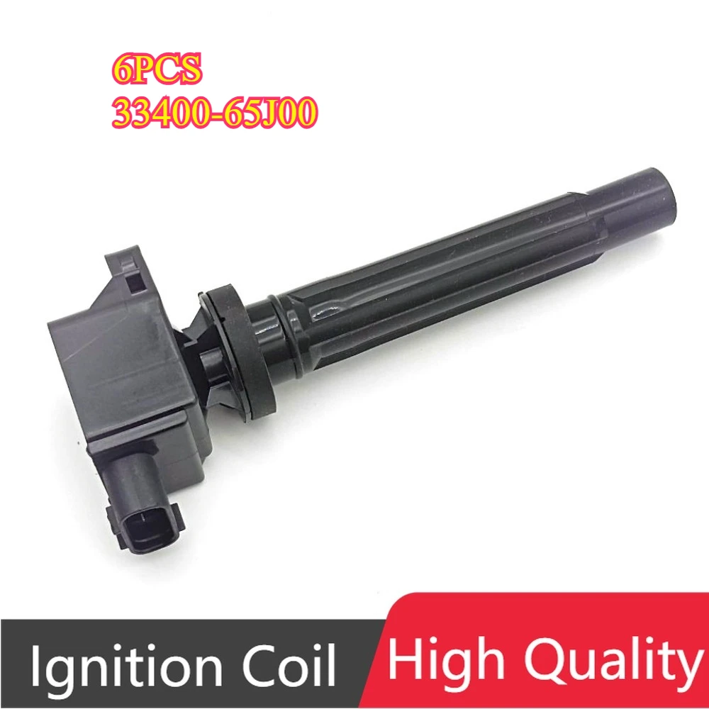 

6Pcs 33400-65J00 3340065J00 UF-562 5C1785 Ignition Coil For Suzuki Grand Vitara 2.7L V6 2006 2007 2008 SX4 2.0L 122cid 2007-2009
