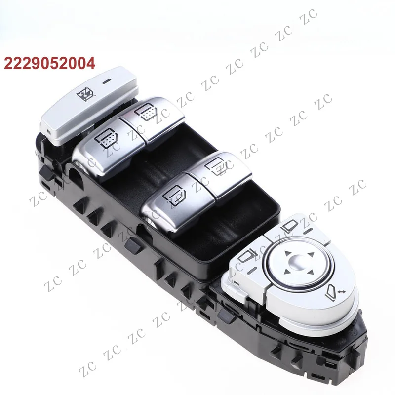 S+ Master Power Window Switch For Mercedes S-Class W222  Black (White Light) 3 Pin