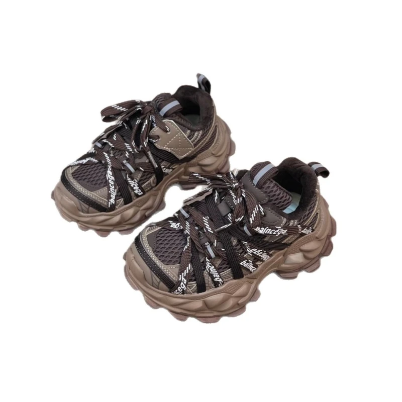 

Winter New Kids Casual Shoes Boys Girls Lightweight Sneakers Non Slip Warm Lined