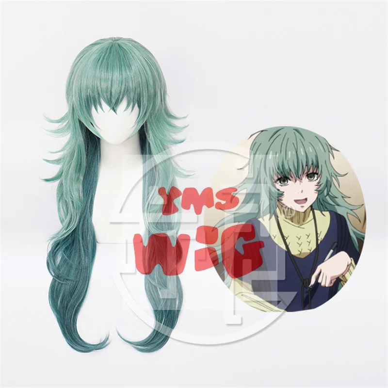 

Anime Sen Takatsuki Eto Cosplay Wig Long Green Gradient Curly Heat Resistant Synthetic Hair Halloween Party