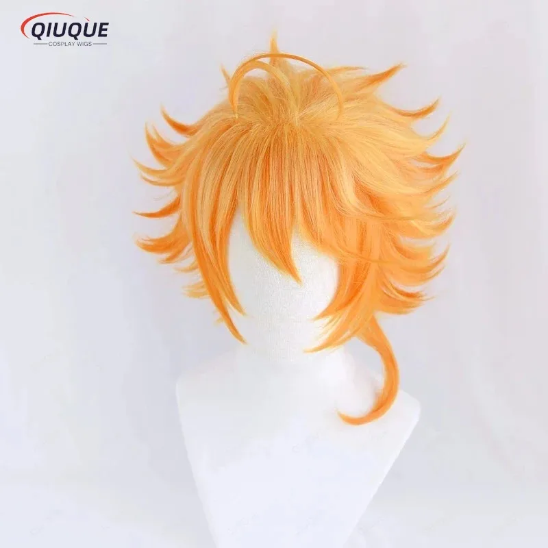 2025 yiyi Yakusoku no Neverland 63194 إيما الباروكات 30 سنتيمتر قصيرة مقاومة للحرارة الشعر الاصطناعية Perucas تأثيري + غطاء شعر مستعار