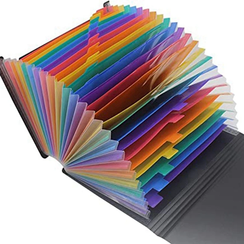 1 PCS 24 Pockets Expansion Folder Rganize Portable Business File Office Supplies File Rack PP