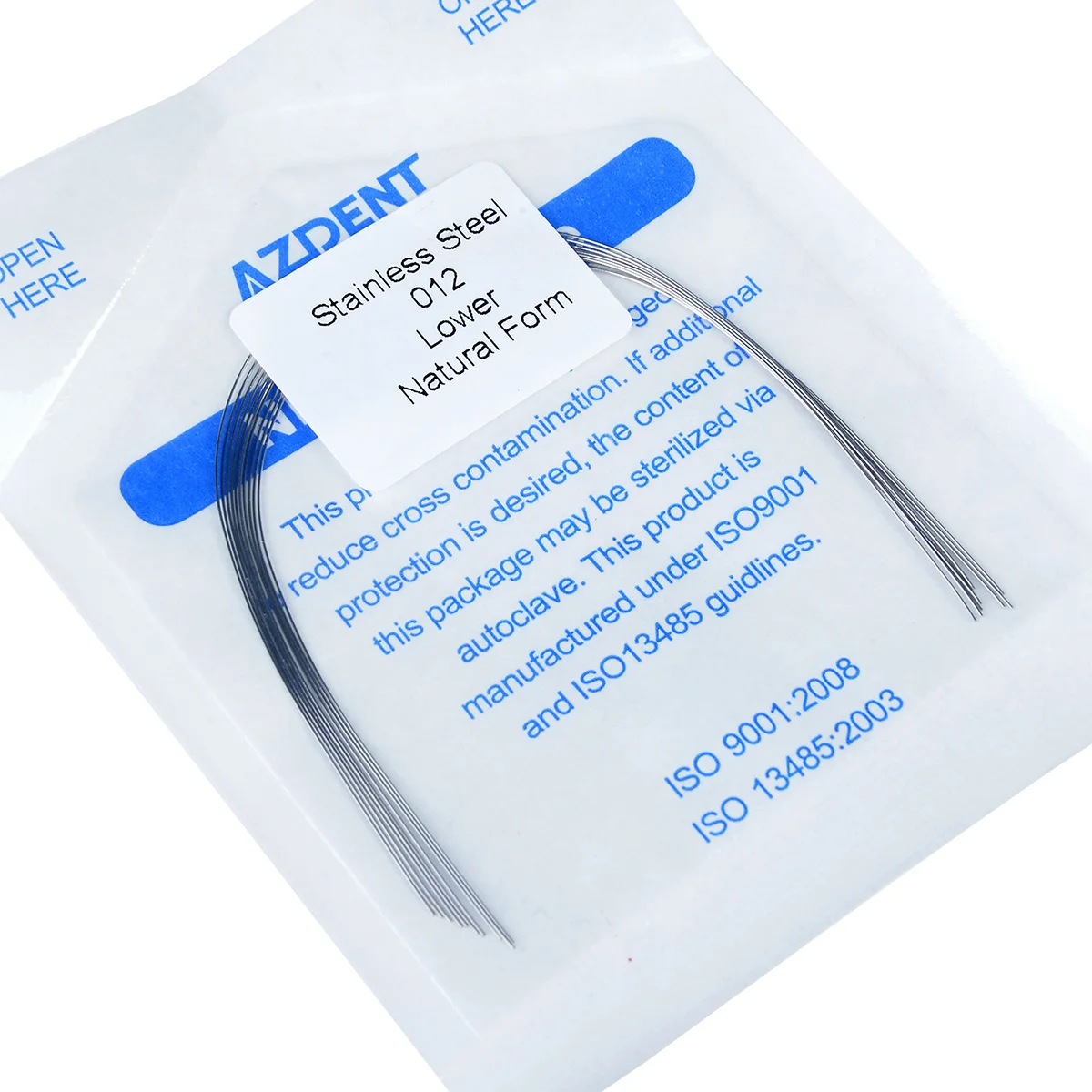 10 Stück/Packung AZDENT Dental Kieferorthopädische Edelstahl-Rechteck- und Rundbogendrähte Natürliche Form Oberer und Unterer Bogendraht für Zahnmedizin – Detail 4