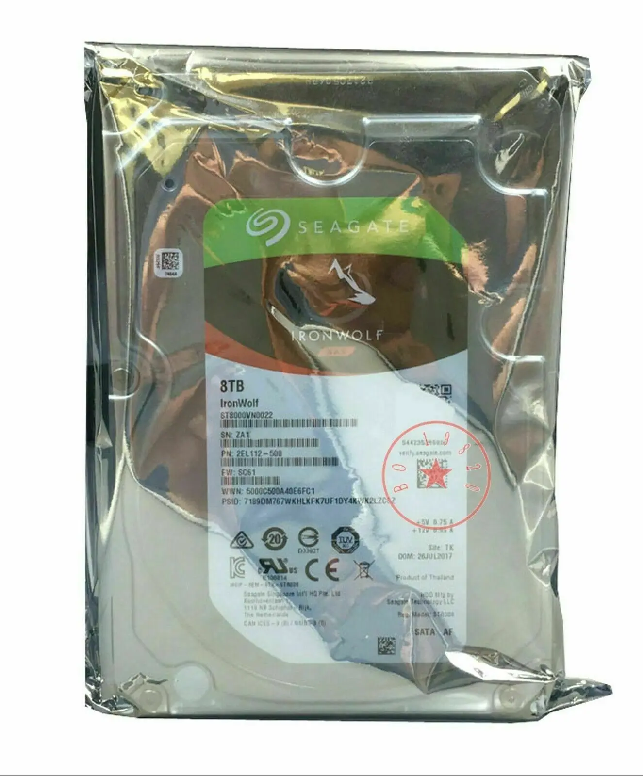 

New IronWolf 8TB Internal 7200 RPM 3.5" Hard Drive NAS ST8000VN0022