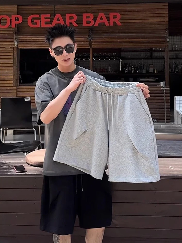 

ay Heavyweight Baskeall orts Youth Casual Pants Summer Cleanfit Pleated Splice Five-Point orts Anti-bacterial Straigh...