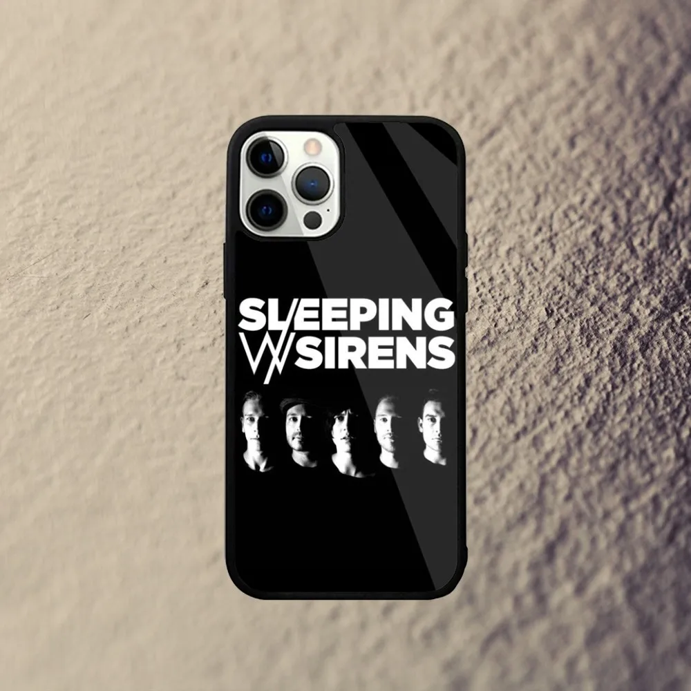 S-Sleeping With S-Sirens Band Phone Case For iPhone 15,14,13,12,11,Plus,Pro,Max Mini Magsafe Magnetic Wireless Charging