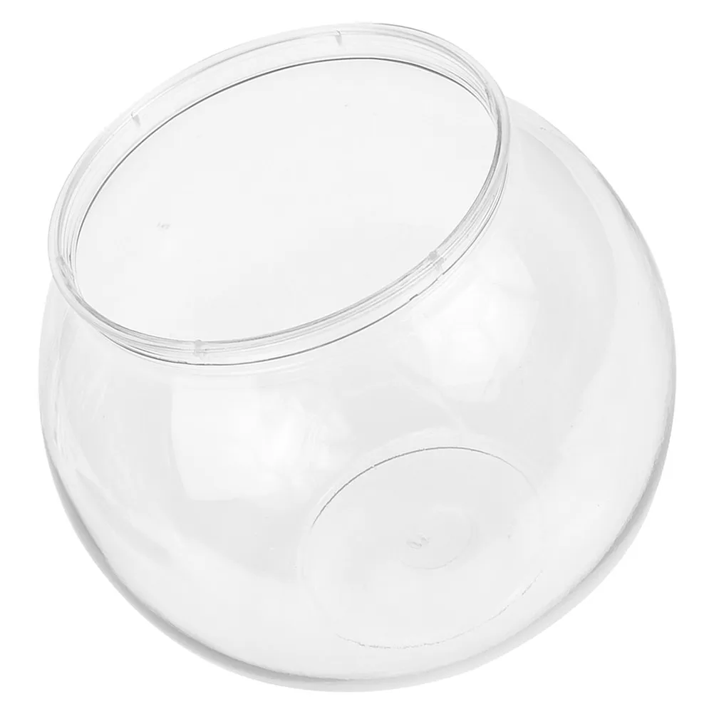 

Прозрачный круглый аквариум из прочного пластика для настольного использования в офисе, дома, для разведения рыб, креветок, крабов, водных растений, декоративный