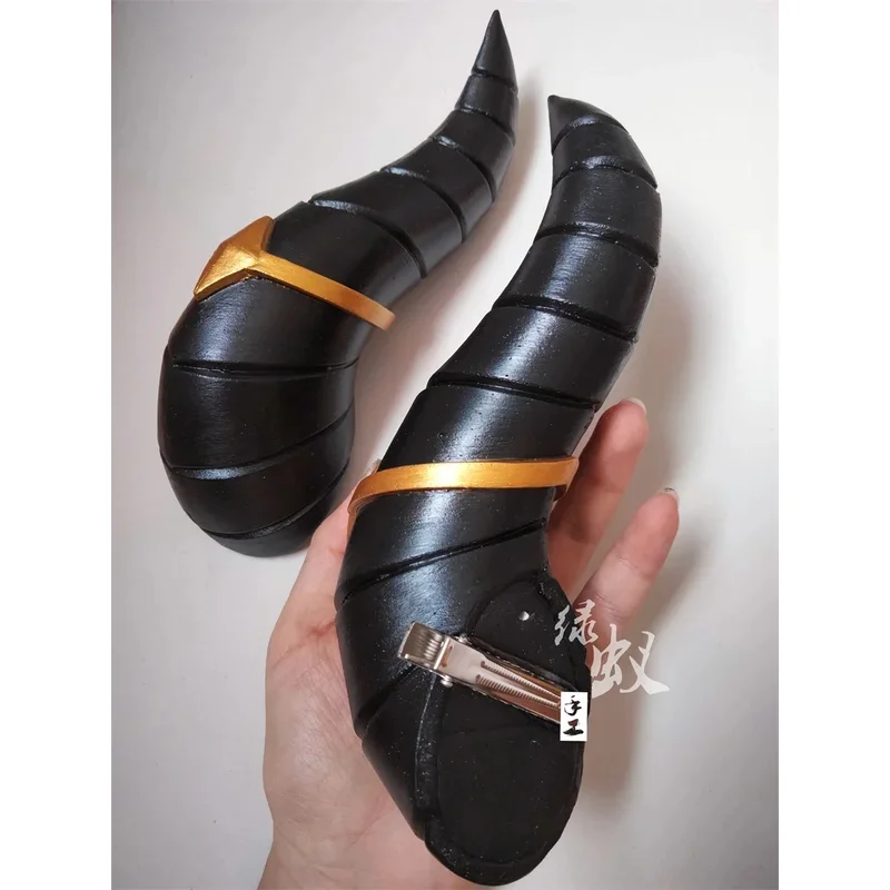 ブルーアーカイブ赤司純子コスプレホーンヘッドクリップ帽子ヘアピン小道具