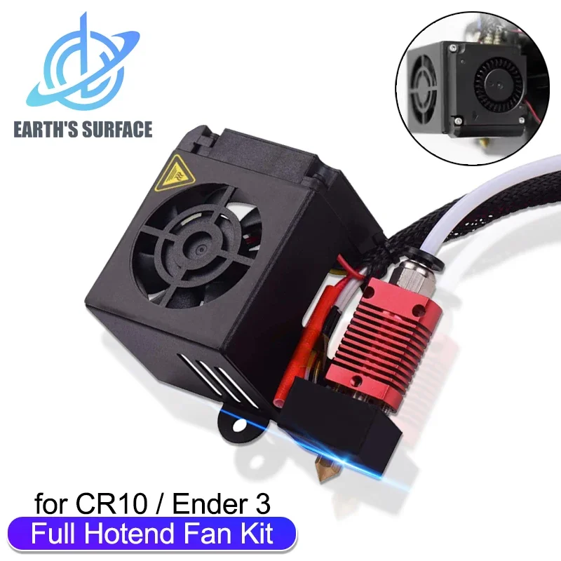 Upgrade Full Assemble Hotend Nozzle Kit Full MK8 J-Head Extruder Kit With Double Cooling Fan 12V 24V for Ender3 CR10 3D Printer