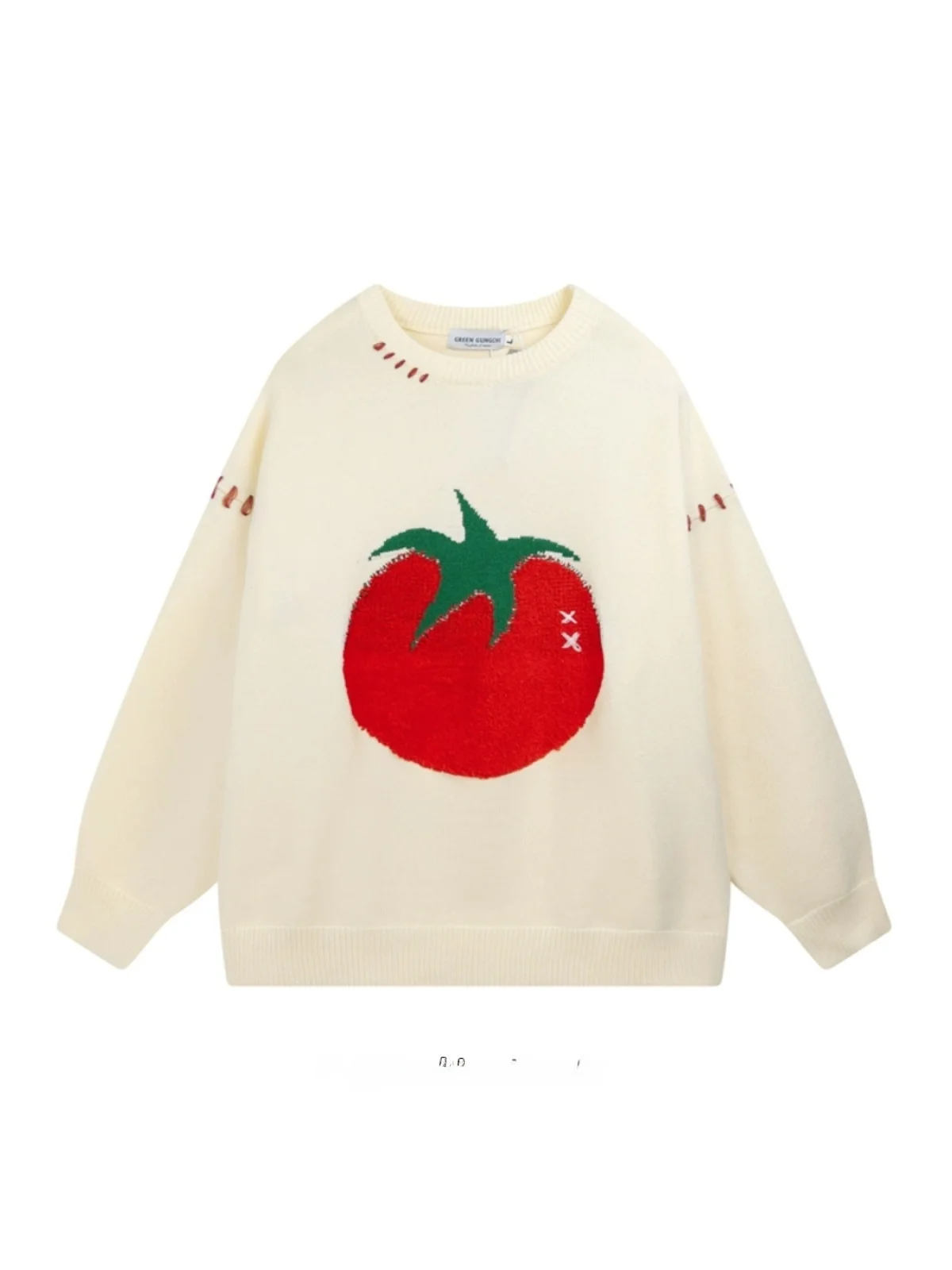 

Faionable Knitted Sweater with Embroidered ato Design round Ne for Men And Women New Arrival Autumn Season Long Sve