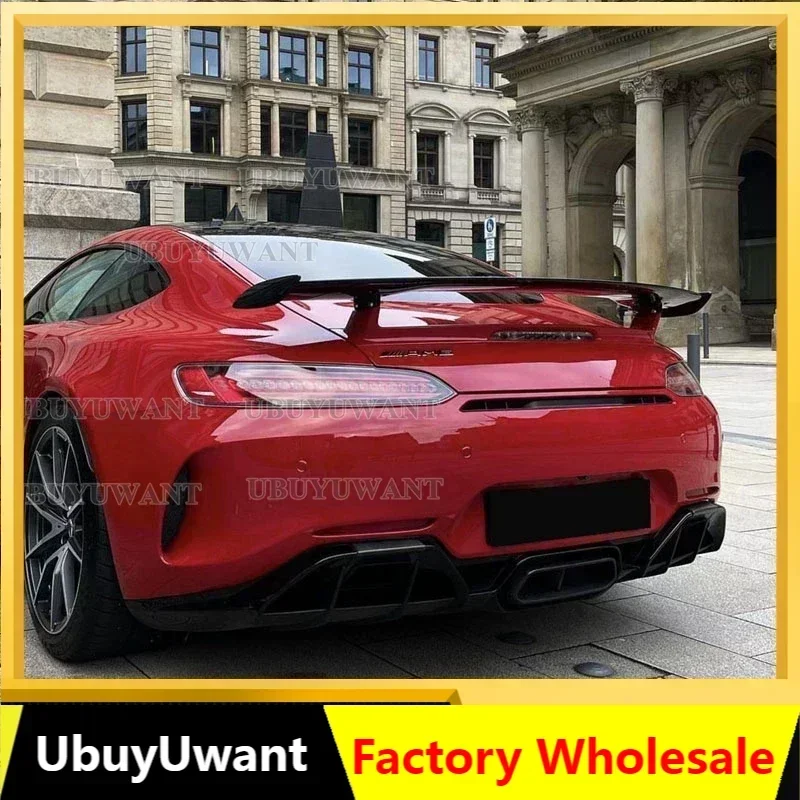 FOR Mercedes Benz GT GTS GTR AMG Coupe 2015+ High Quality Carbon Fiber Rear Roof Spoiler Wing Trunk Lip Boot Cover Car Styling