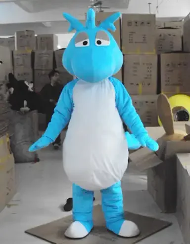 

Новая версия медный синий костюм талисмана динозавра для взрослых, нарядное платье на день рождения, Хэллоуин, косплей, одежда на Рождество