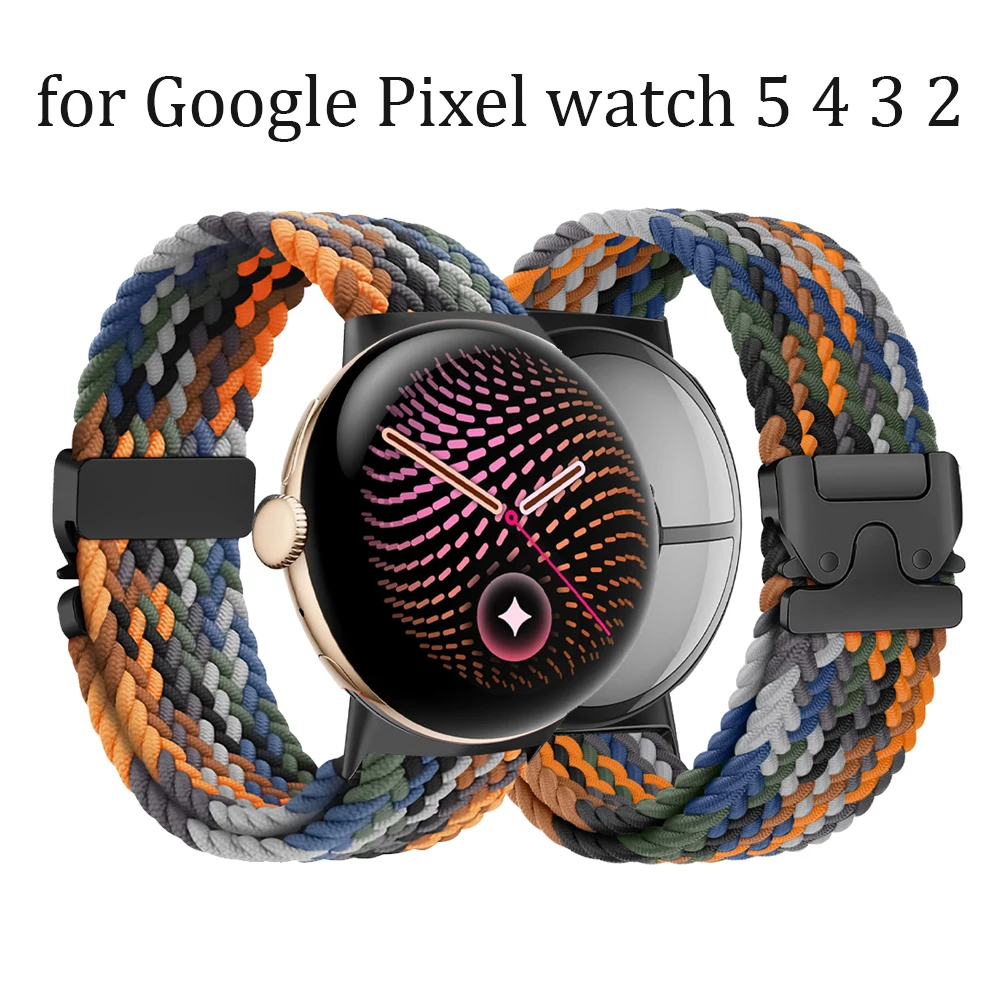 Geflochtenes Armband für Google Pixel Watch 5 4 3 2 45mm 41mm Zubehör Armband Sport Fallschirm-Armband Correa Pixel Watch 5 Armbänder