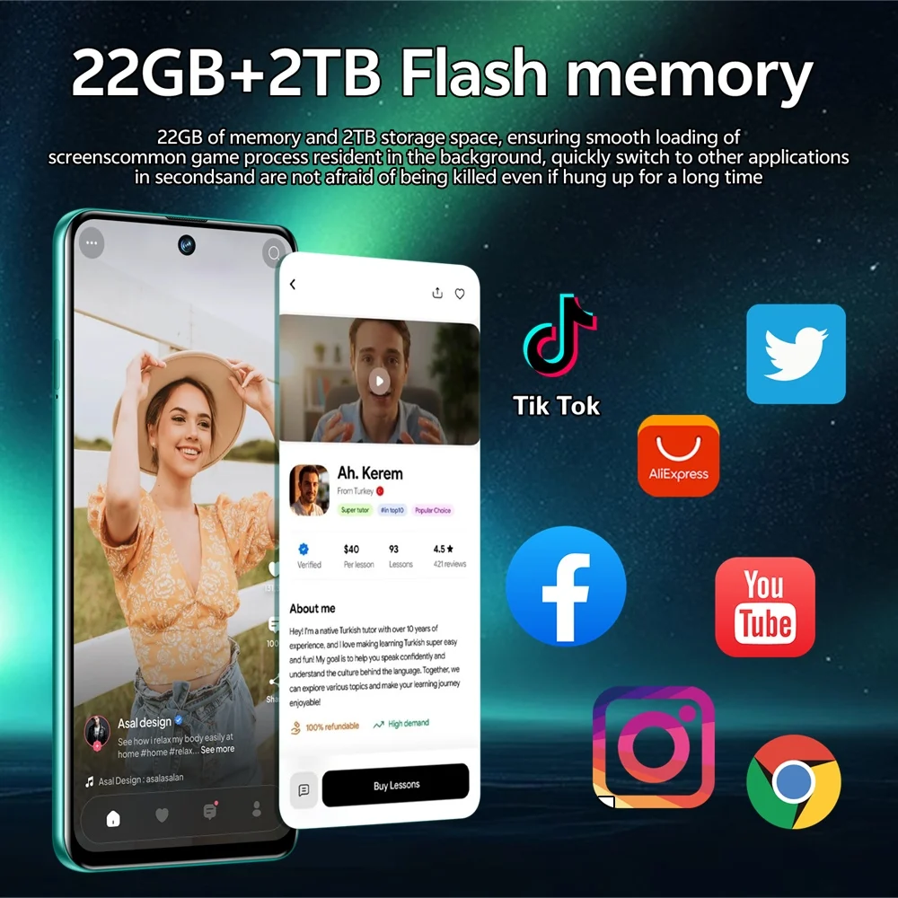 K-Touch Smartphone C26 Ultra 8000mAh Akku Mobiltelefone 7,3 Zoll Vollbild-Display Handy 5G Dual-SIM Gesichtserkennung 22GB+2TB Android 15 Mobiltelefone – Detail 10