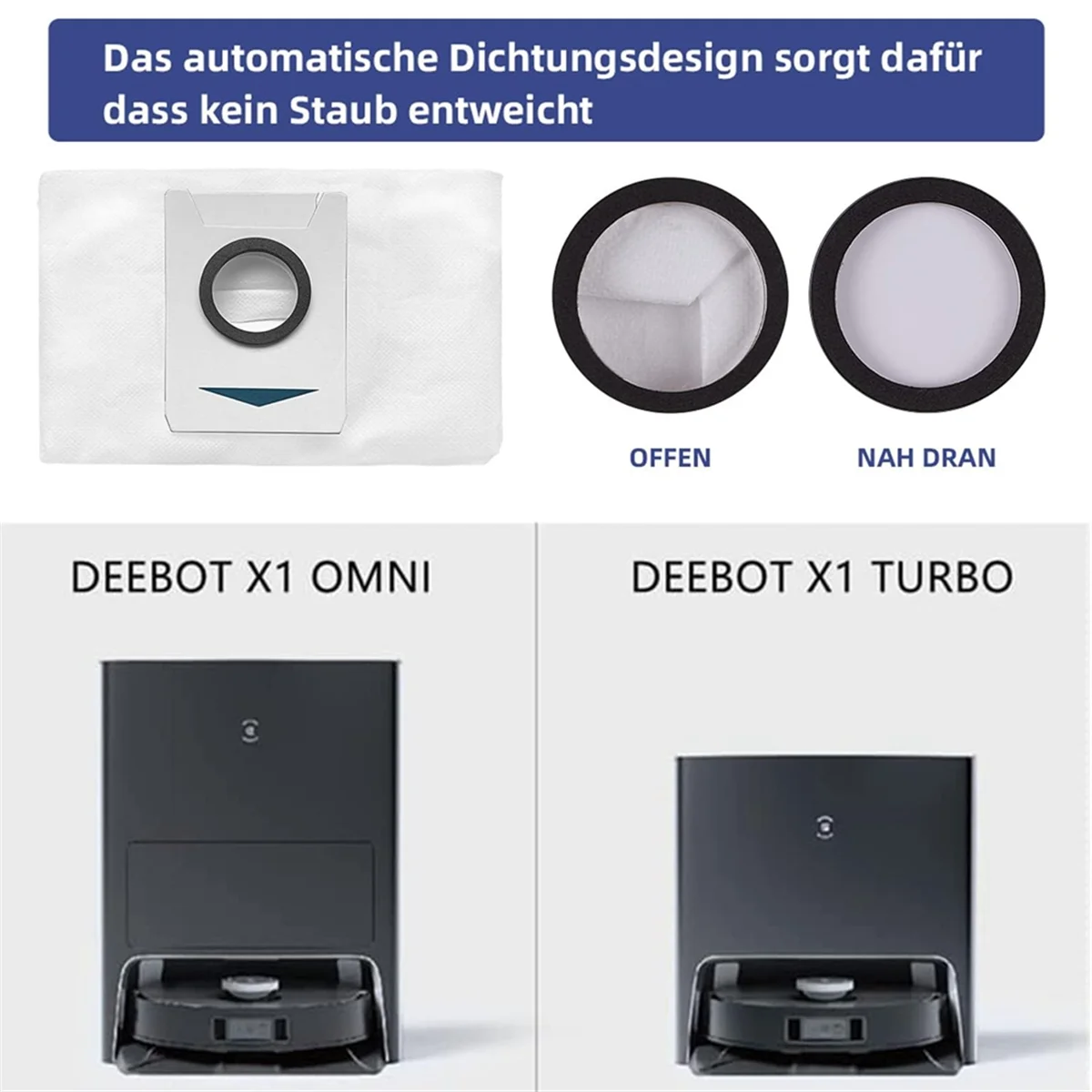 For Deebot X1 Omni X1 Turbo Robot Vacuum Cleaner Main Side Brush HEPA Filters Mop Cloth Dust Bags Spare Parts