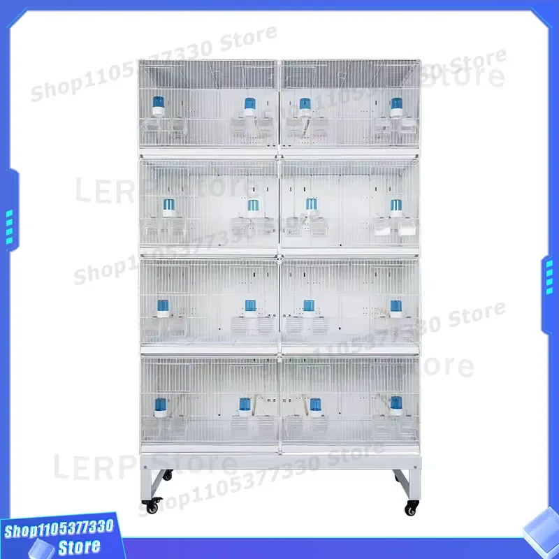 Handmade White Thread Canary Cage 4 Layers Stackable Foldable Bird House with Beverage Box Carton Packaging for Small Pets