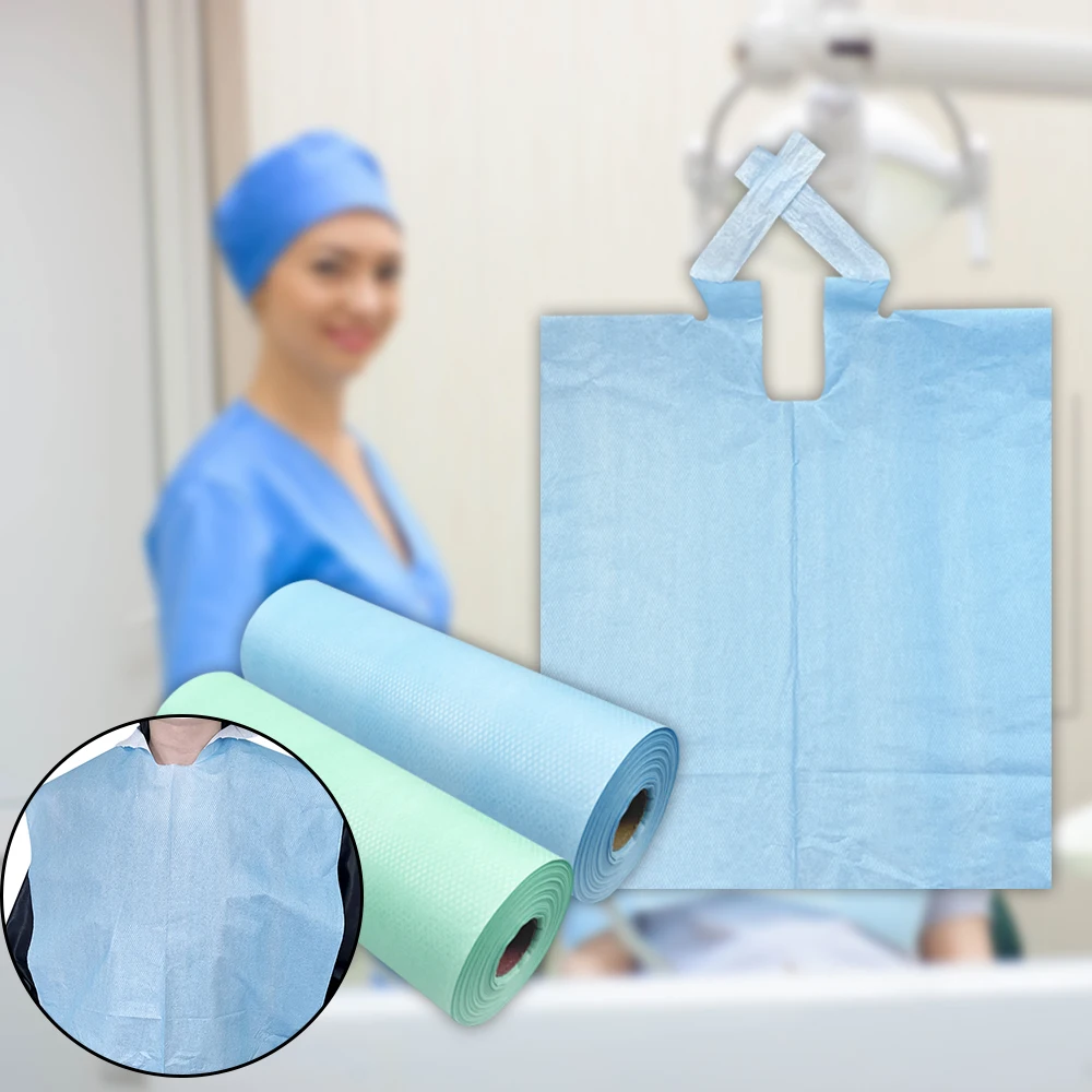 80 Sheets/Roll Disposable Dental Chest Towel Dentist Bibs Tattoo Cleaning Pad Tattoo Table Covers Clean Pad Patient Baby Apron