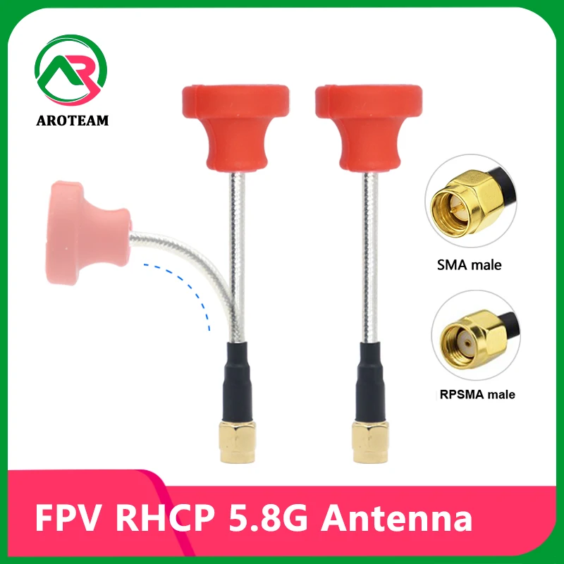 2PCS MINI Pagoda FPV Antenna 5.8G 5Dbi 5150~5900Mhz Omni Mini Antenna RHCP LHCP SMA For RC FPV Racing Drone