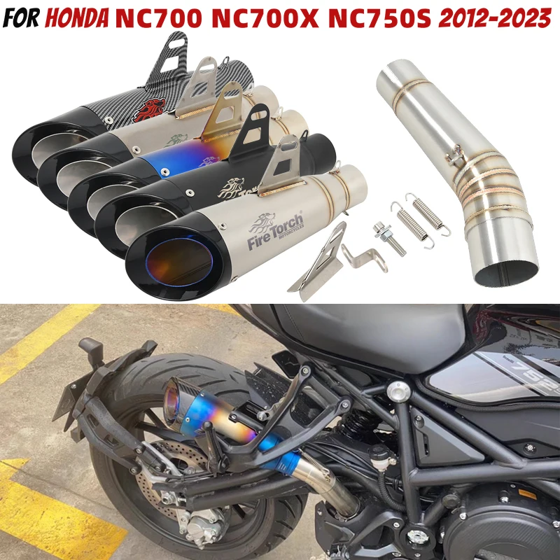 

Для Honda NC700 NC700X NC750S 2012-2023 мотоциклетная выхлопная труба Escape 51 мм модифицированная полная система глушитель передняя средняя труба