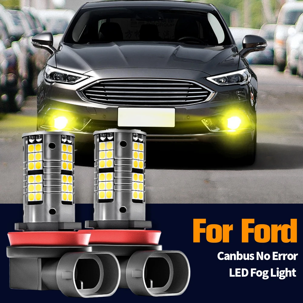 

2pcs LED Fog Light Lamp H8 H11 For Ford B-Max C-Max Fiesta Focus Fusion Galaxy Ka Kuga Mondeo Ranger S-Max Escape Explorer Flex