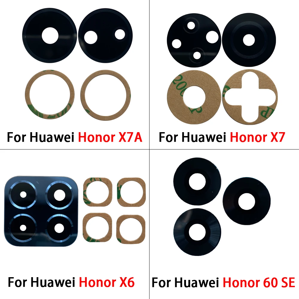 Back Rear Camera Glass Lens With Adhesive For Huawei Honor 60 70 80 Pro Se X6 X7 X7A X8 X8A X9 X30 X40 4G 5G