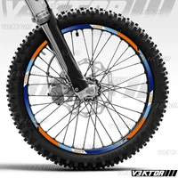 Para KTM EXC EXC-F seis días EXCF 6 días 500 350 450 250 pegatinas reflectantes para ruedas de motocicleta calcomanías para llantas de Motocross
