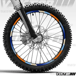 For KTM EXC EXC-F Six DAYS EXCF 6 Days 500 350 450 250 Reflective Motorcycle Wheel Stickers Motocross Rim Decals