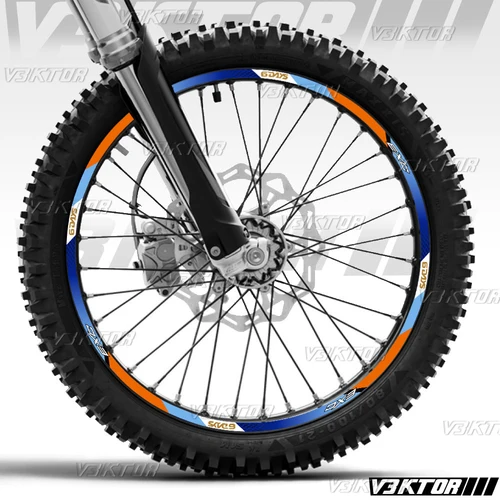 Para KTM EXC EXC-F seis días EXCF 6 días 500 350 450 250 pegatinas reflectantes para ruedas de motocicleta calcomanías para llantas de Motocross