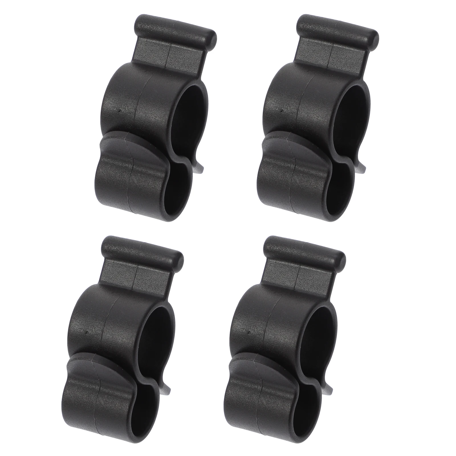 

4 Pcs Black ABS Awning Clips for Hanging Outdoor Rope Light on Camper Van RV Roller Channels with Durable Design