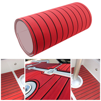 B-M Self-Adhesive EVA Foam Teak Decking Yacht Marine Flooring Synthetic Boat Floor Mat 2400X450X6mm Red