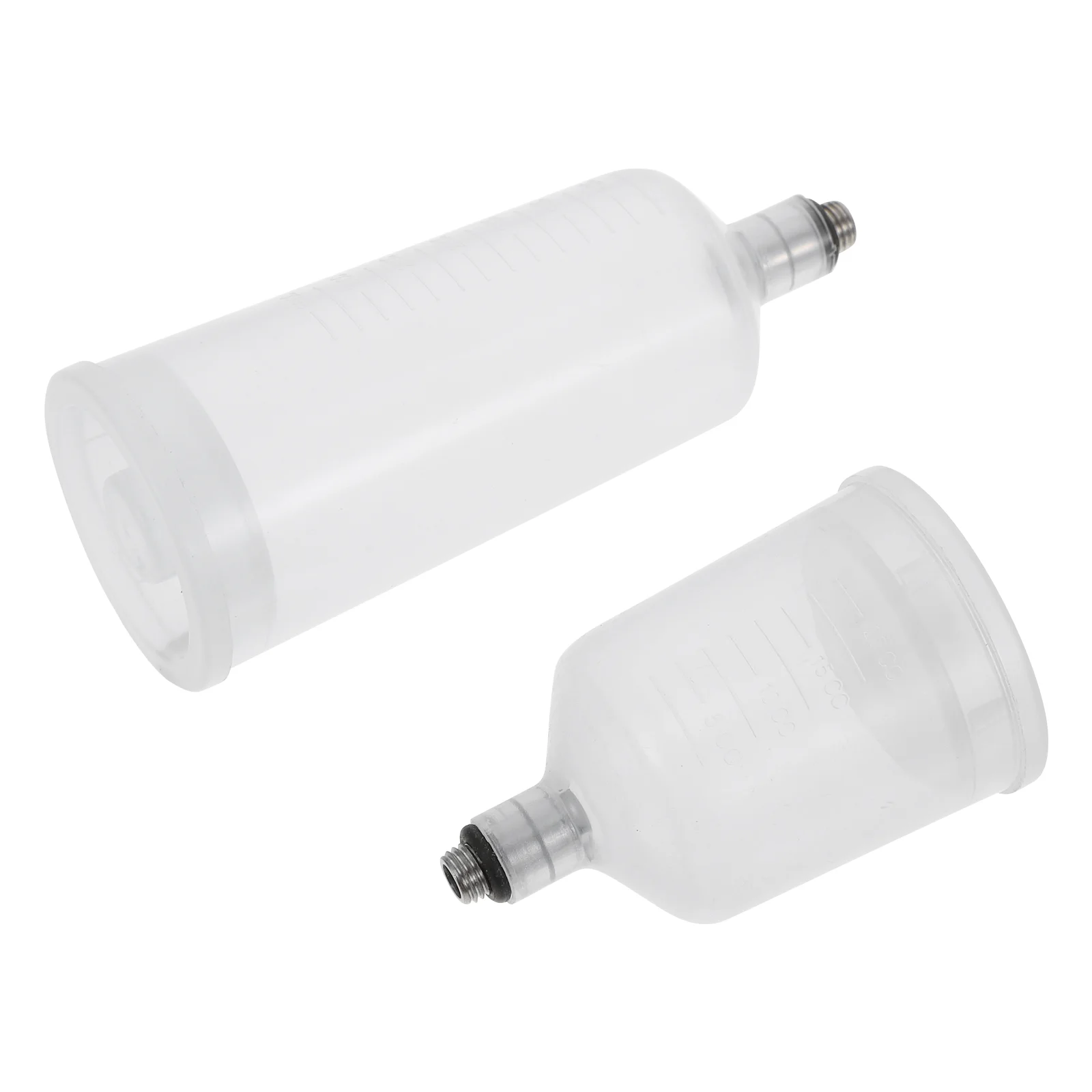 

2 PCS Airbrush Pot Clear Container Paint Bottles Pigment Cup Refillable Jar Dismountable Storage for Replaceable Spray