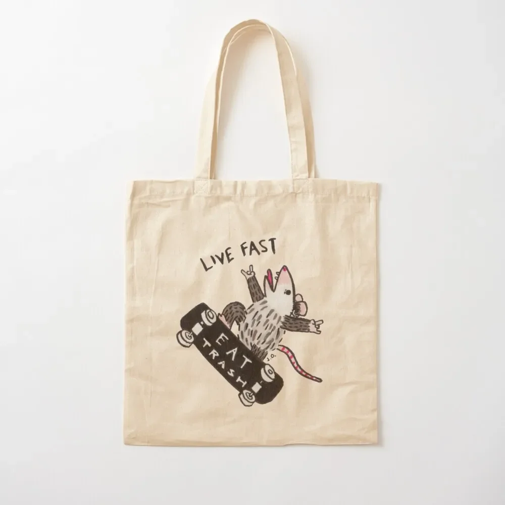 

Live Fast Eat Trash Tote Bag bag luxury women Women's tote bag