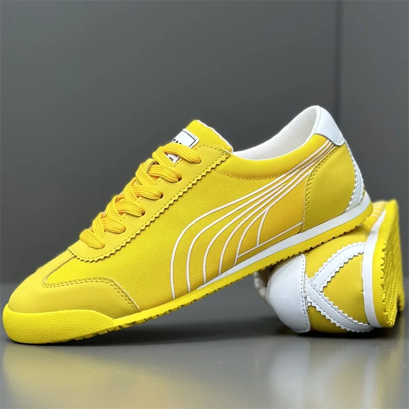 

Men Casual Shoes Classic Vulcanized Sneakers Men's white Yellow Canvas Shoes Couple Casual Shoes Low Top Flats Shoes Retro Shoes