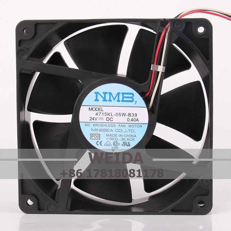 

4715KL-05W-B39 Cooling Fan for NMB 12v48v DC24V 0.4A EC AC 120x120x38MM 12CM 12038 Lathe Inverter Centrifugal Industrial Exhaust