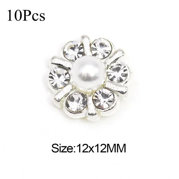 Strass de cristal com strass, 10pcs, 12x12mm, para roupas, bolsas, sapatos, botão roupas, acessórios